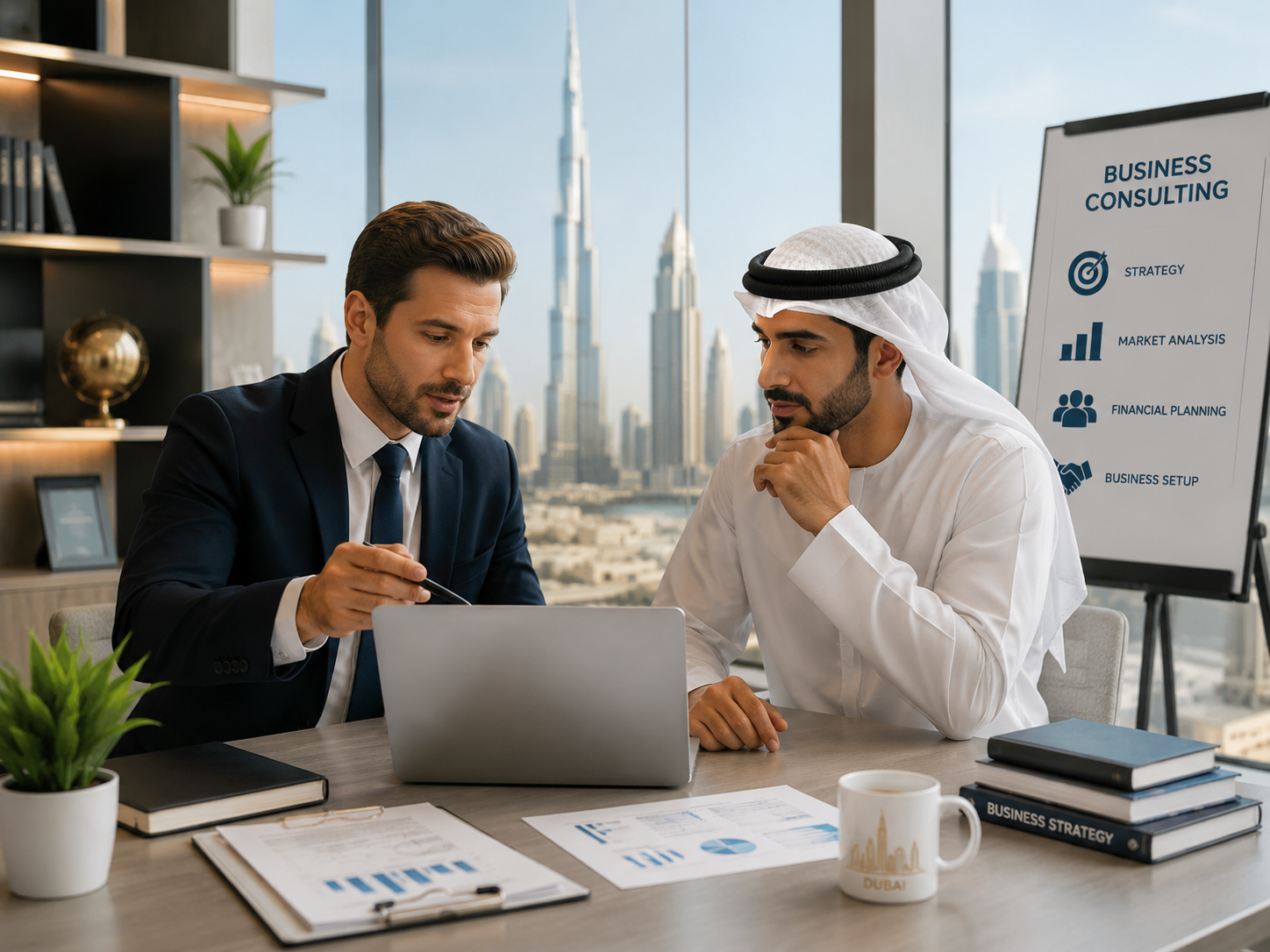 Comparing business consulting firms in Dubai